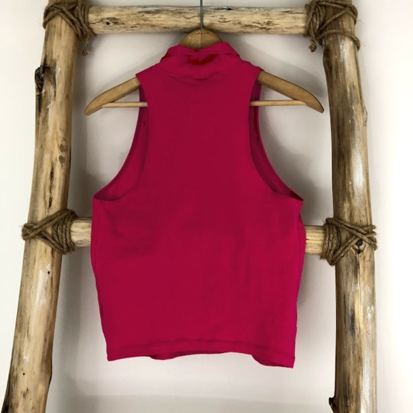 Mock Neck Crop Tank - Picture 2 of 4